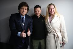 Zelensky junto a Javier y Karina Milei