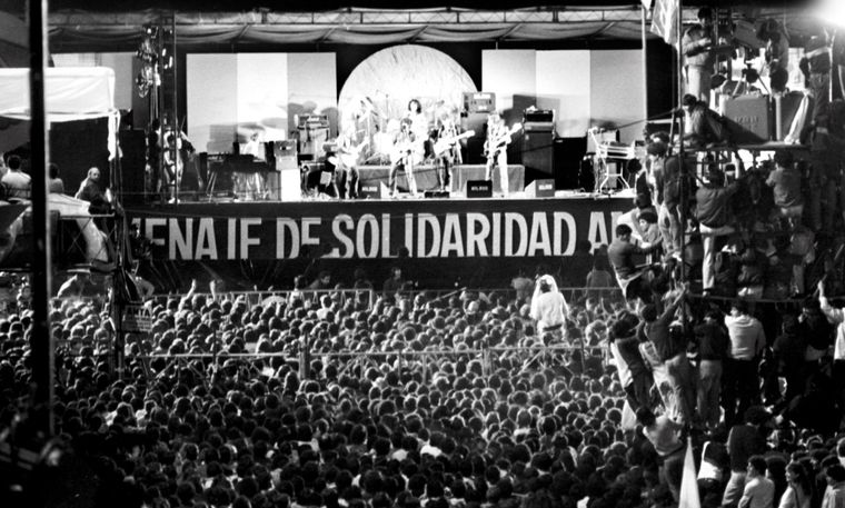 El festival de rock para ayudar a los soldados de Malvinas.&nbsp;