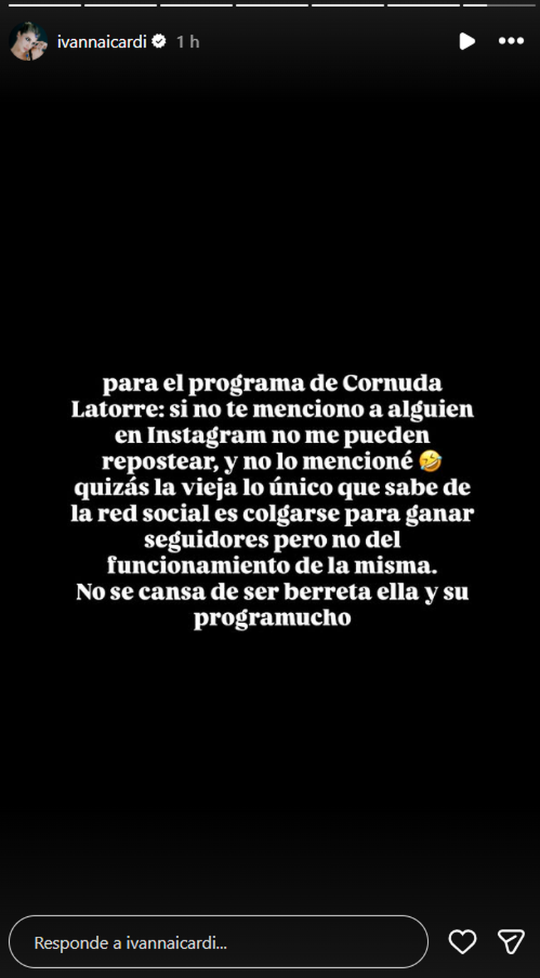 Ivana Icardi furiosa contra Yanina Latorre. Ivana Icardi furiosa contra Yanina Latorre.