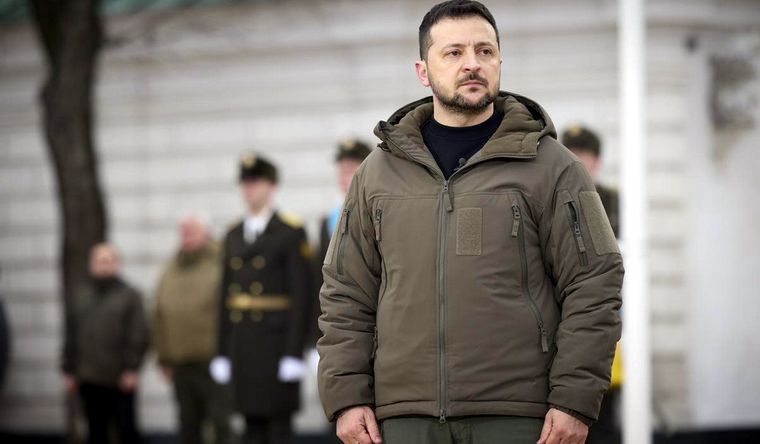 Volodímir Zelenski llegó esta madrugada a Argentina Foto: Efe.