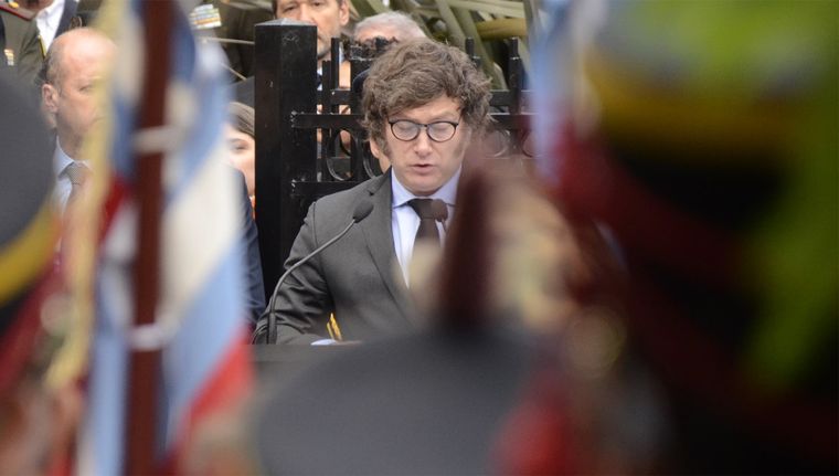 Javier Milei asistió al acto oficial por Malvinas Foto: Juan Mateo Aberastain/MDZ