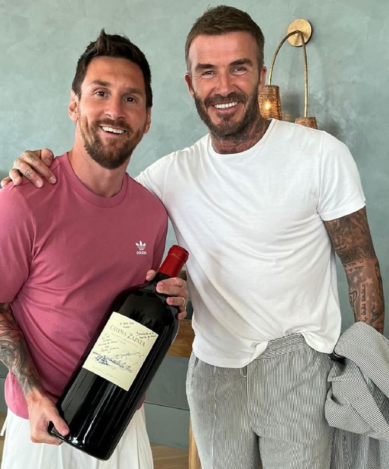 Lionel Messi y David Beckham.