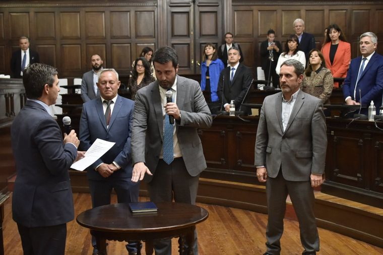 Los diputados Mauricio Torres, José María Videla Saenz y Jorge Difonso son los autores de la iniciativa Foto: Prensa Cámara de Diputados