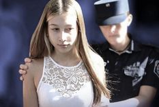 Nahir Galarza al ser detenida Foto: Télam