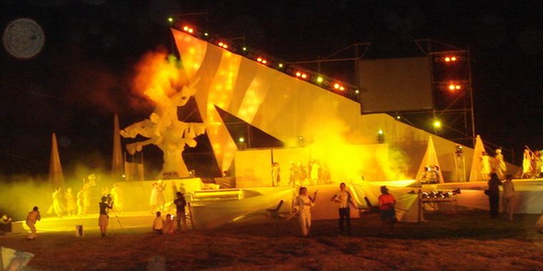 El escenario de la Fiesta de la Vendimia realizada en febrero de este año.