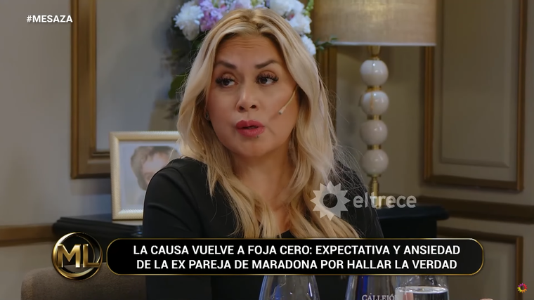 Verónica Ojeda habló sobre las charlas que mantuvo con Diego Maradona. Foto: captura de pantalla YouTube/ El Trece. Verónica Ojeda habló sobre las charlas que mantuvo con Diego Maradona. Foto: captura de pantalla YouTube/ El Trece.