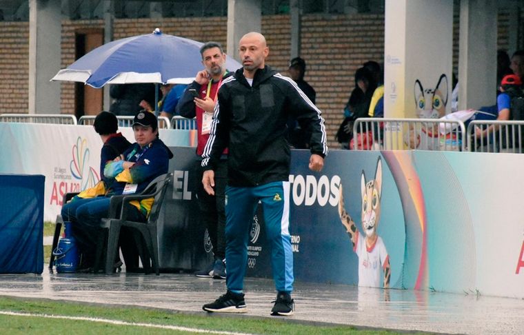 La Sub 20 de Mascherano quedó afuera en fase de grupos de los Juegos Odesur 2022 (foto: @Argentina).