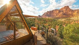 Esta cabaña en Zion, Utah, es uno de los hospedajes de Airbnb más codiciados Foto: Airbnb