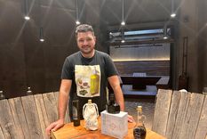 Gabriel Guardia, el Di María del aceite de oliva se ha asociado con Alejandro Vigil, el Messi del vino en Corazón de Lunlunta. Foto: Sol Devia/MDZ