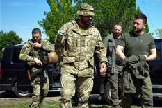 Zelenski fue a zona de batalla. Foto: Rpp. Zelenski fue a zona de batalla. Foto: Rpp.