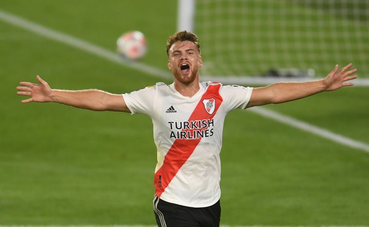 Lucas Beltrán abrió la cuenta en Núñez Foto: Télam