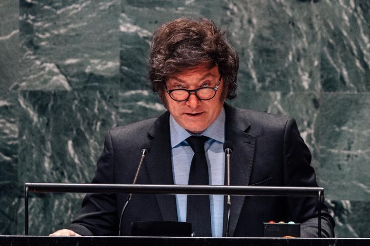 Javier Milei no se guardó nada y dio un duro discurso ante la ONU Foto: EFE