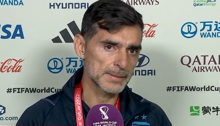 Ayala se emocionó en la previa. Foto: Captura