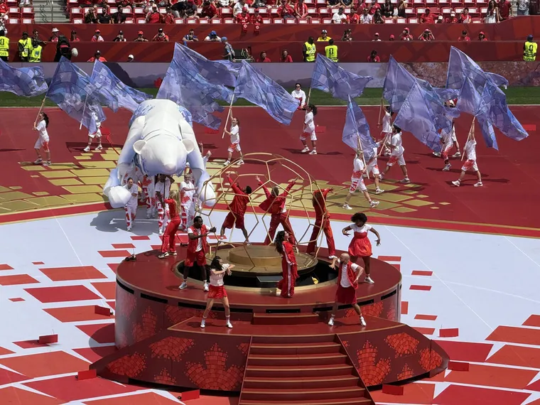 Ceremonia inaugural de Canadá por el Mundial 2026.