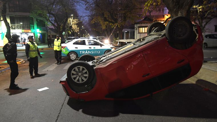 Así quedó el vehículo tras el accidente de tránsito. 