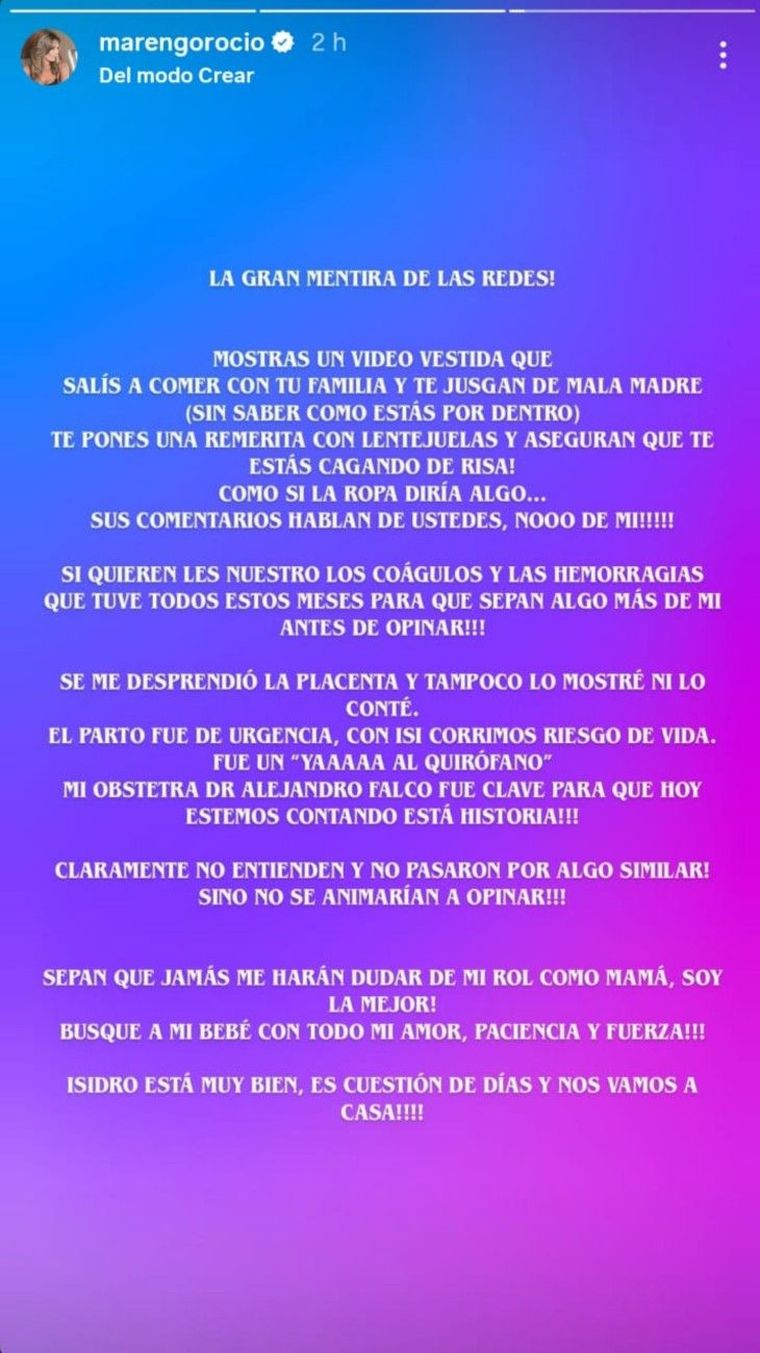 El descargo de Marengo. El descargo de Marengo.