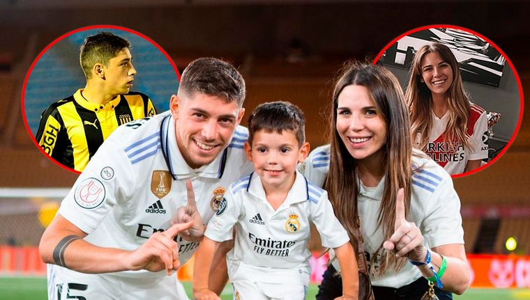 Valverde, exjugador e hincha de Peñarol, está casado con Mina Bonino, fanática de River. Foto: @fedevalverde y @Mina Bonino