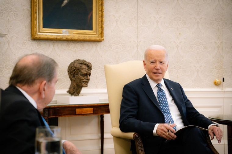 Biden recibió a González Urrutia en la Casa Blanca Foto: Gobierno EE.UU