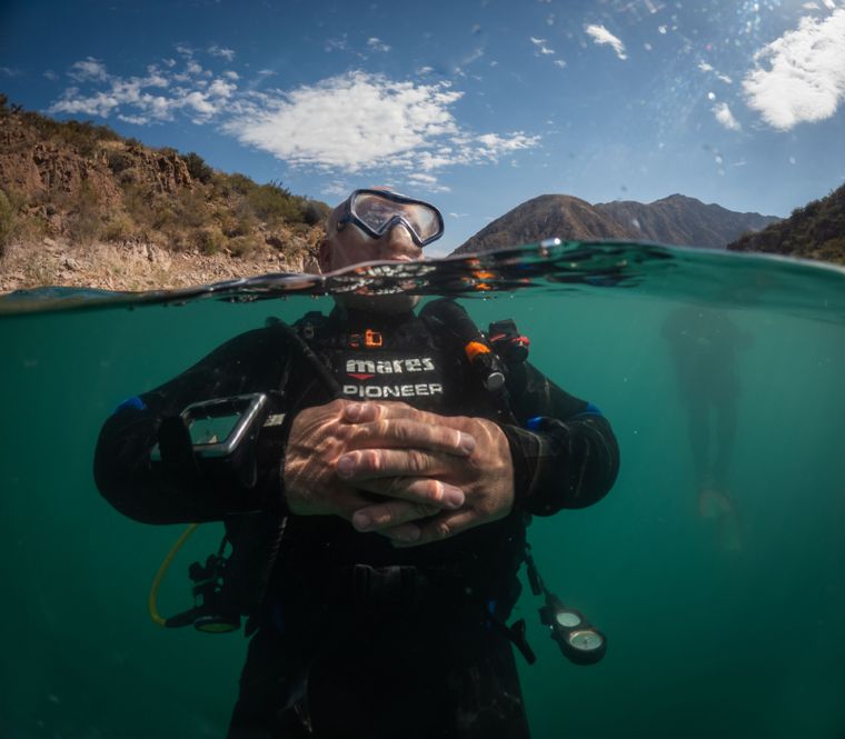 La Grieta es el nuevo espacio de buceo en el dique Potrerillos. Foto: Gobierno de Mendoza La Grieta es el nuevo espacio de buceo en el dique Potrerillos. Foto: Gobierno de Mendoza