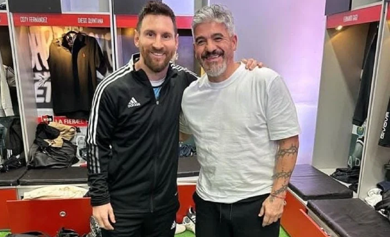 El Burrito y el GOAT compartieron cancha en el partido homenaje de Maxi