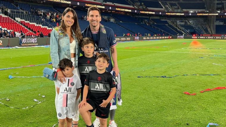 Familia Messi de festejo Foto: @antonelaroccuzzo