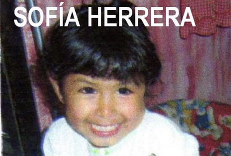 Sofía desapareció en septiembre de 2008. Foto: web