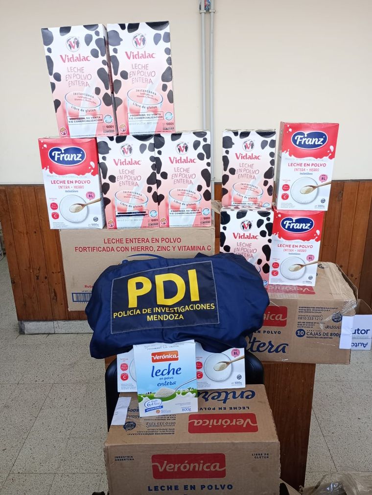 La leche que fue encontrada en kioscos y resultó con la detención de una mujer en Guaymallén. Foto: Seguridad