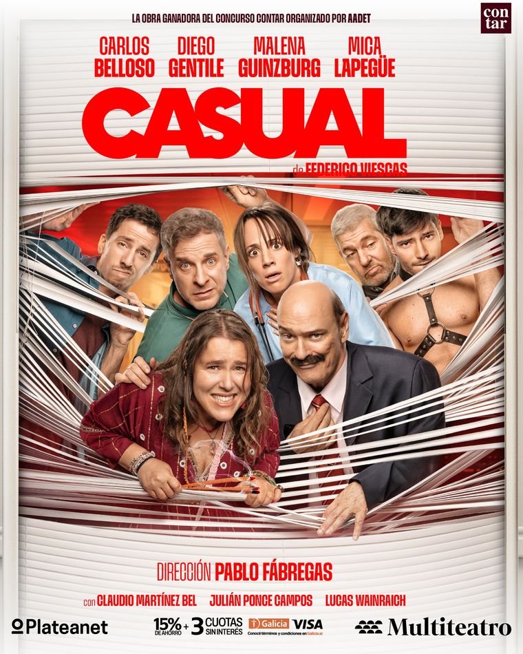 Casual, la obra ganadora del concurso Contar, llega a las tablas este miércoles 15 de abril. Casual, la obra ganadora del concurso Contar, llega a las tablas este miércoles 15 de abril.