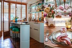 Instalar una barra en casa (izq) y dejar de lado el rojo y el verde (der). Foto: Future - Brent Darby / Estilismo: Rebeca De Boehmler