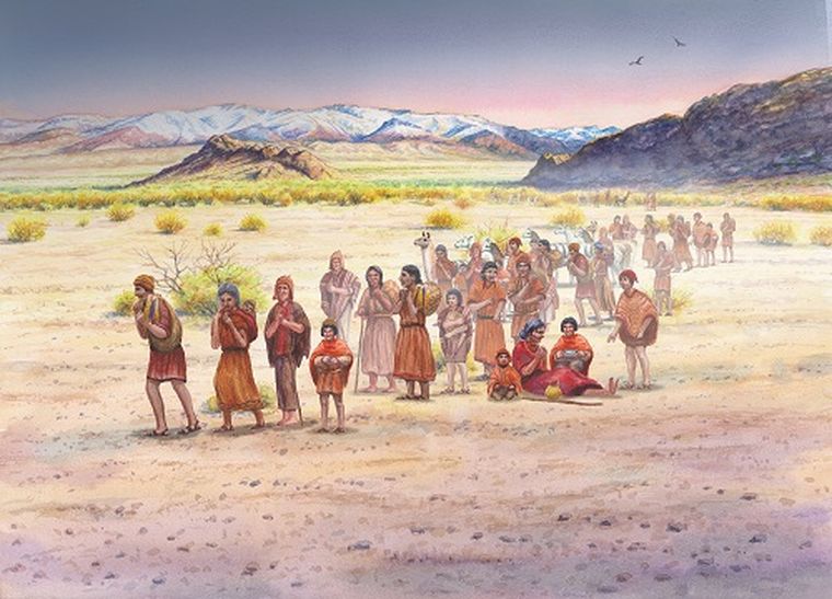 Familias de agricultores migrantes llegan al valle de Uspallata (800-700 años atrás). Familias de agricultores migrantes llegan al valle de Uspallata (800-700 años atrás).