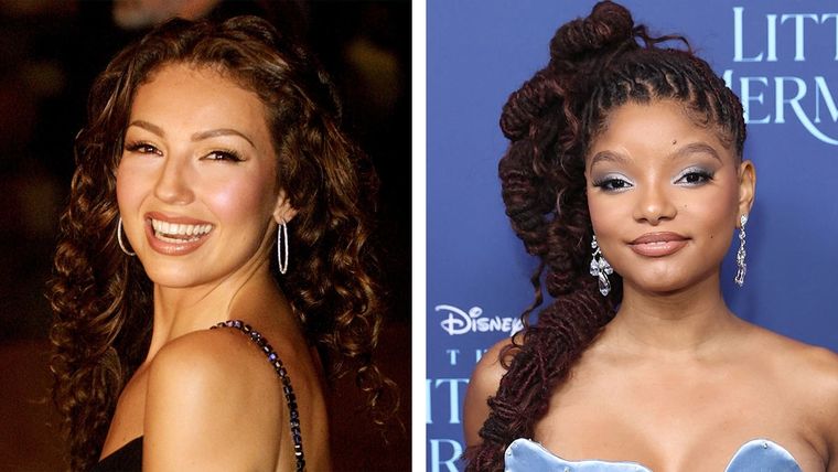 THALÍA Y HALLE BAILEY LAS DOS ACTRICES SE PUSIERON EN LA PIEL DE LA SIRENITA Foto: UNO TV
