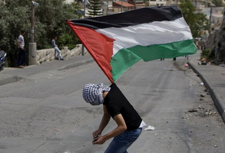 Un joven paquistaní, muestra su bandera. Foto: AFP