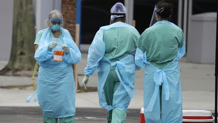 Personal sanitário en Estados Unidos.