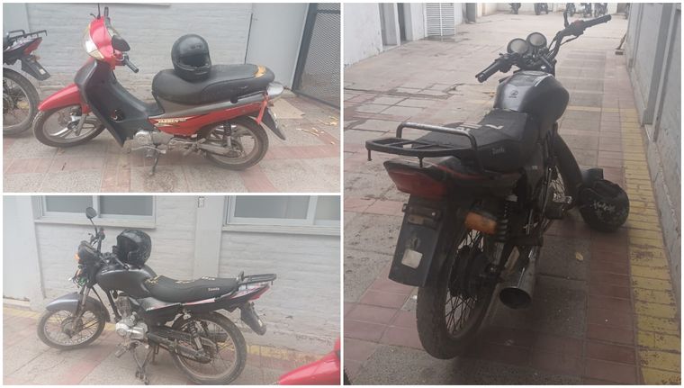 Los dos rodados recuperados por la UEP Las Heras. Foto: MDZ.