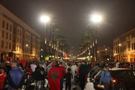 Marruecos salió a la calle a festejar la final del Mundial Sub 20 ganada ante Argentina. Foto: EFE Marruecos salió a la calle a festejar la final del Mundial Sub 20 ganada ante Argentina. Foto: EFE