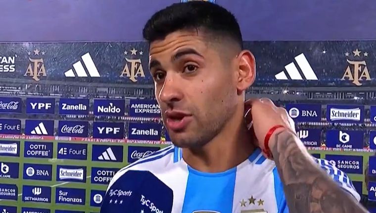 Cuti Romero tras el partido ante Chile. Foto: Captura
