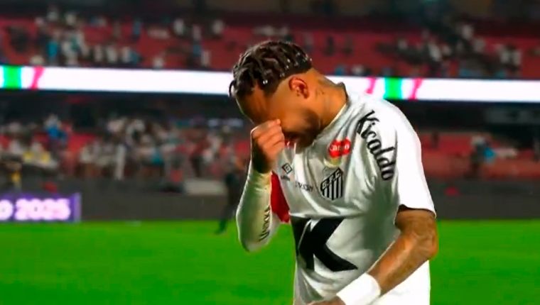 Neymar no pudo contener las lágrimas tras la humillación que sufrió el Santos.
