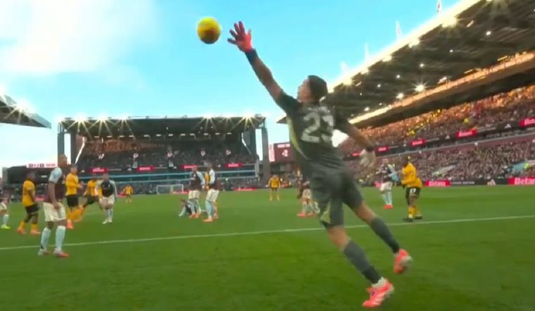 El marplatense respondió con reflejos sobresalientes en una jugada clave.