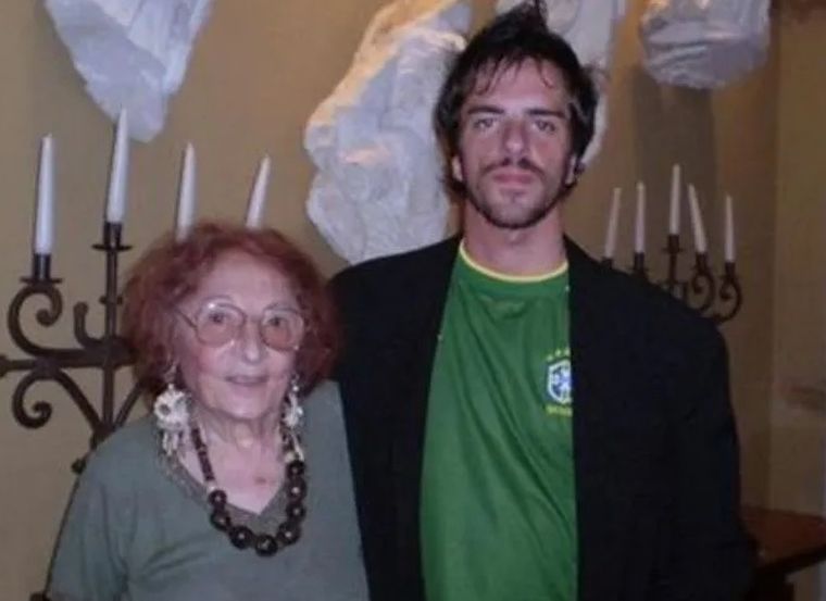 Reinaldo Wabeke cuando era pareja de Adelfa Volpe, una mujer 58 años mayor