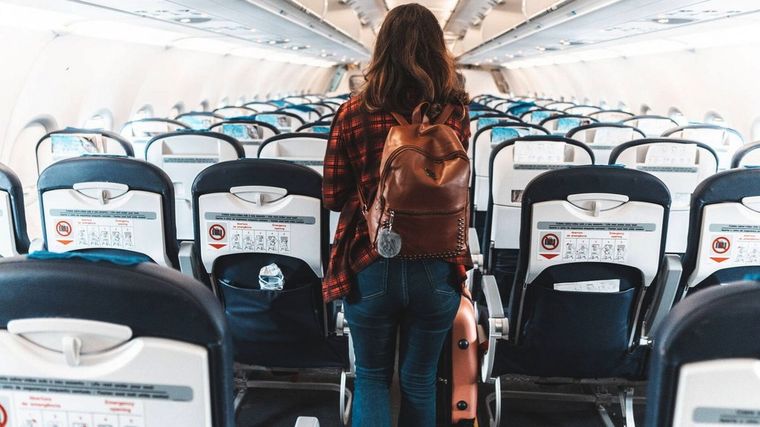 Los expertos advierten qué lugares son los más sucios del avión Foto: Getty Images.
