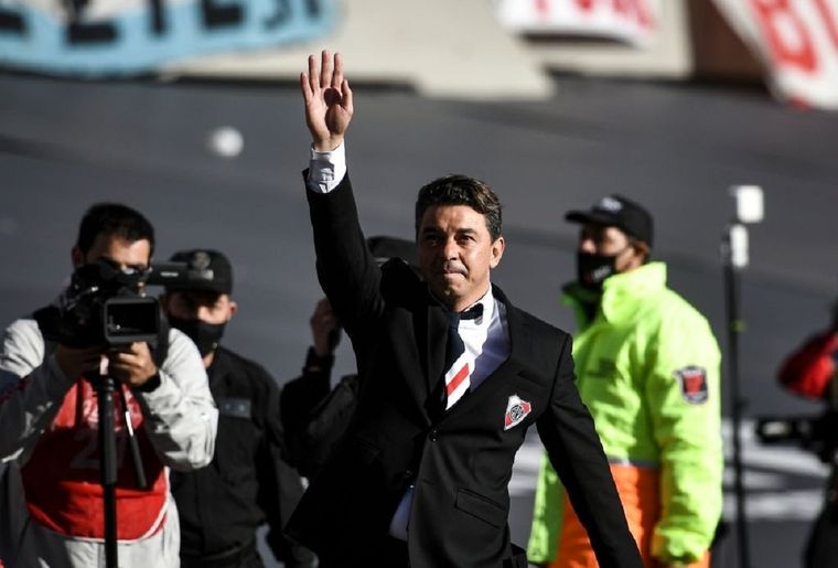 Gallardo, al borde de las lágrimas. Foto: @msole_087