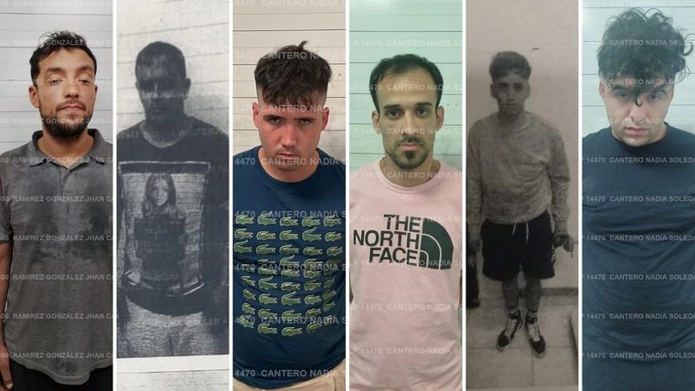 Los seis presos que se fugaron de la comisaría Foto: NA