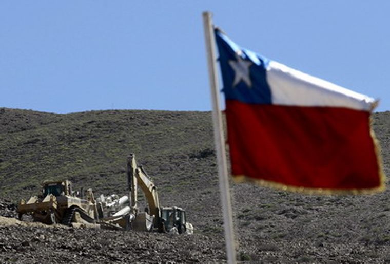 La máquina encargada de la perforación. Foto: EFE