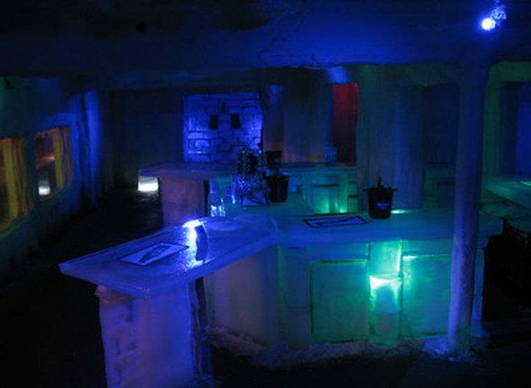 Interior del Antarctic, ambientado para el placer visual de los clientes.