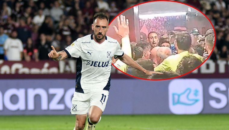 Mancuello se refirió a los incidentes entre Independiente y Lanús en el post partido. Foto: Fotobaires y captura ESPN