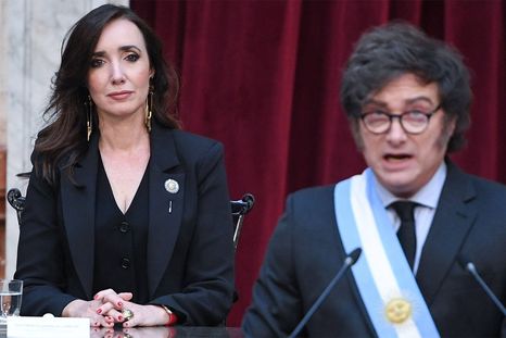 Victoria Villarruel y Javier Milei cada vez más lejos. Foto: Senado Victoria Villarruel y Javier Milei cada vez más lejos. Foto: Senado