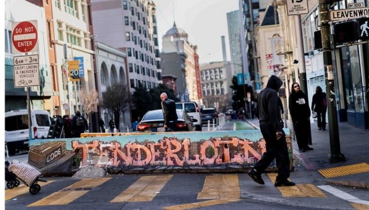 El distrito del Tenderloin es reconocido por su alto consumo de drogas y altos índices de criminalidad. Foto: Getty Images