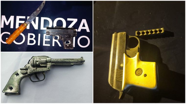Una pistola, un cuchillo y dos réplicas de arma de fuego, el resultado de los operativos durante el fin de semana en el Gran Mendoza.&nbsp;