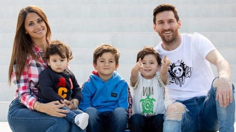 Así pasan la cuarentena los Messi. Foto: Pinterest