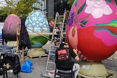Los huevos gigantes en Planta Uno. Foto: Gobierno de Mendoza